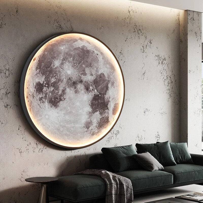 Dimmable Moon Wall Light – Remote Controlled LED Fixture