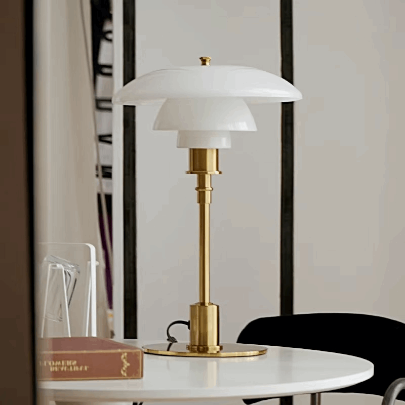 Minimalist Scandi Lamp – Iron & Glass Table Light