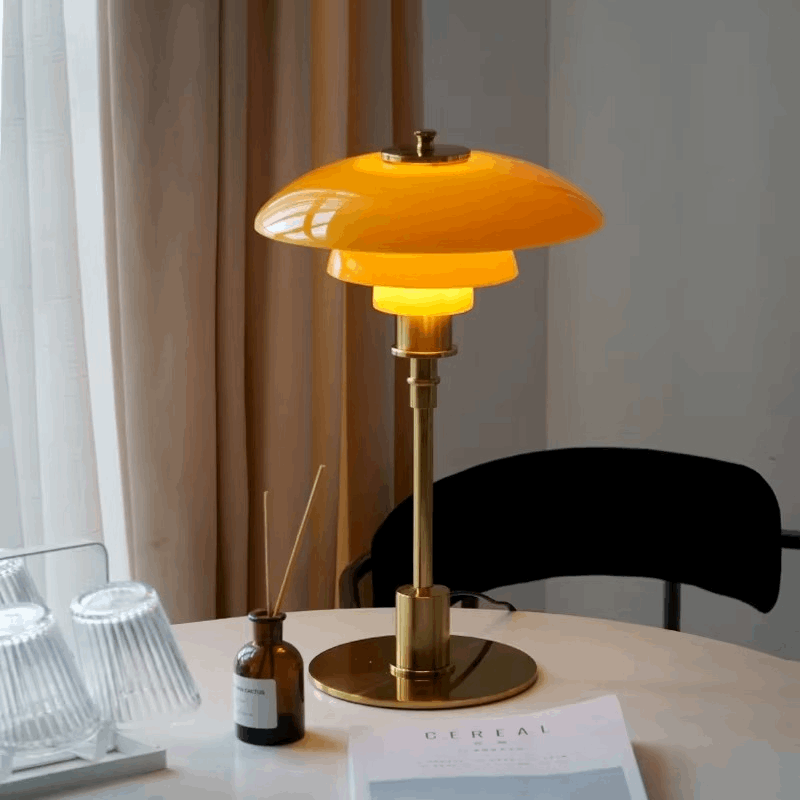 Minimalist Scandi Lamp – Iron & Glass Table Light