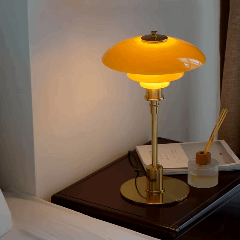 Minimalist Scandi Lamp – Iron & Glass Table Light