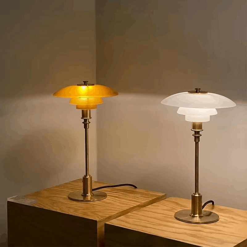 Minimalist Scandi Lamp – Iron & Glass Table Light
