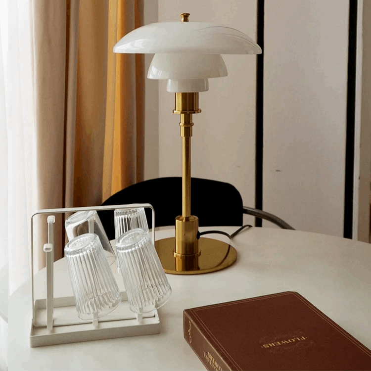 Minimalist Scandi Lamp – Iron & Glass Table Light