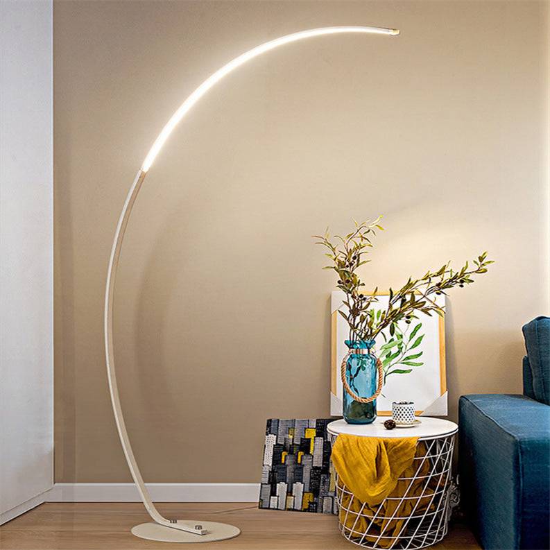 Modern Arc Floor Lamp – Minimal LED Reading Light for Living Rooms