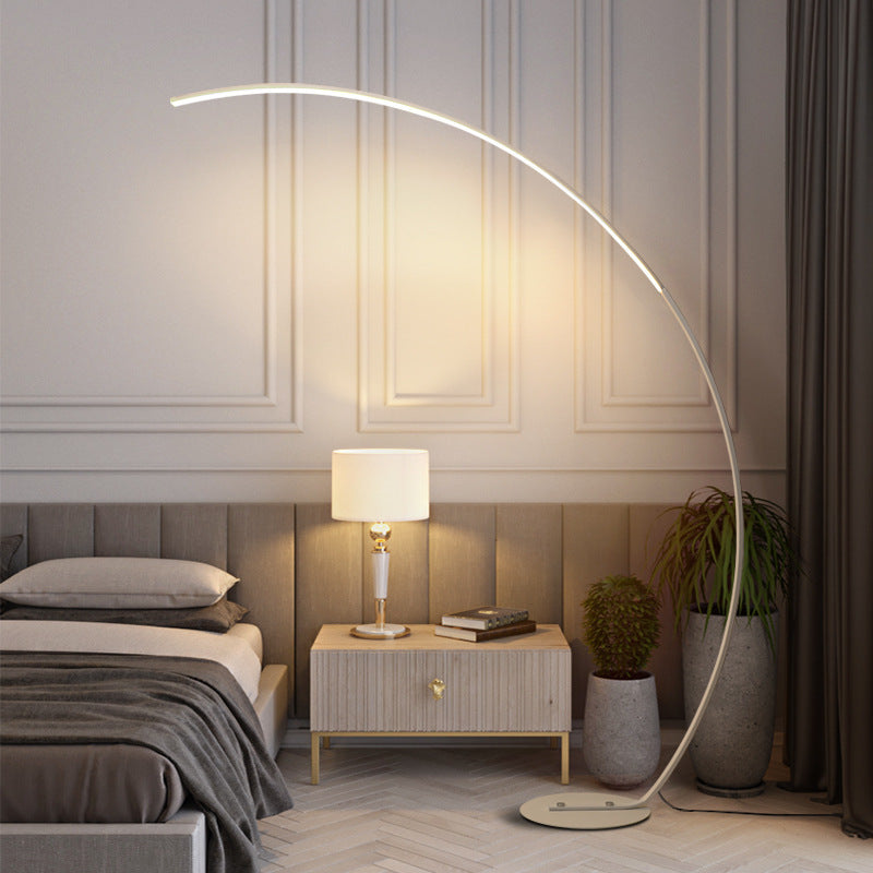 Modern Arc Floor Lamp – Minimal LED Reading Light for Living Rooms