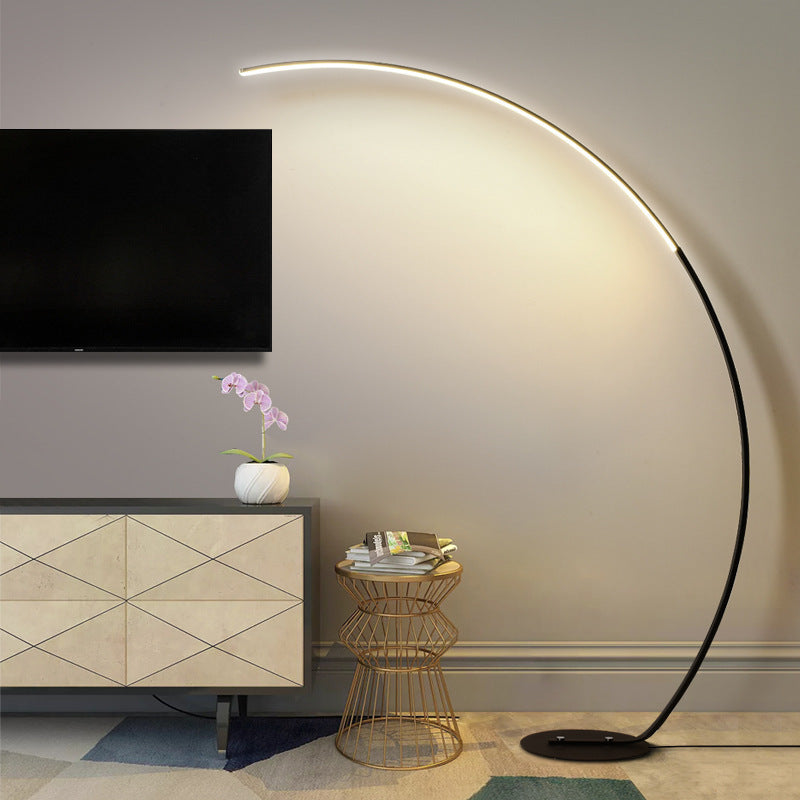 Modern Arc Floor Lamp – Minimal LED Reading Light for Living Rooms