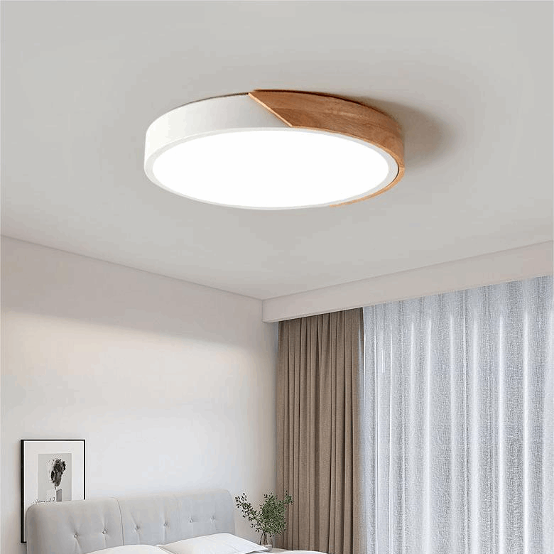 Modern Ceiling Light – Nordic Design with Wood and Acrylic