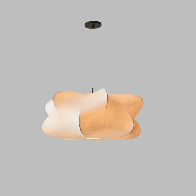 Modern Cloud Pendant Light – Organic Fabric Ceiling Lamp