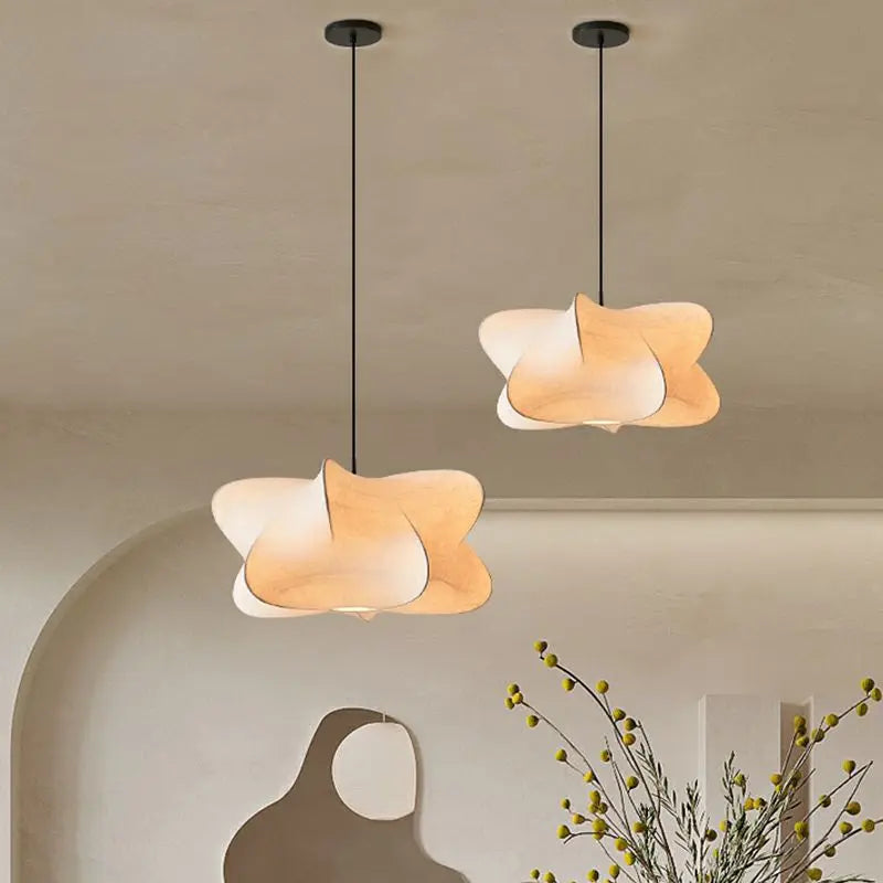Modern Cloud Pendant Light – Organic Fabric Ceiling Lamp
