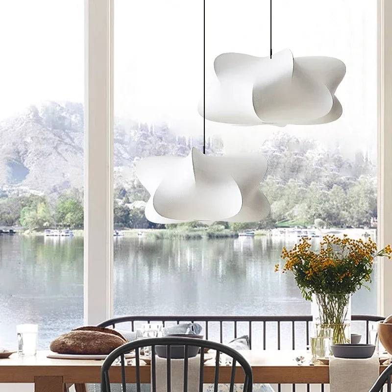 Modern Cloud Pendant Light – Organic Fabric Ceiling Lamp