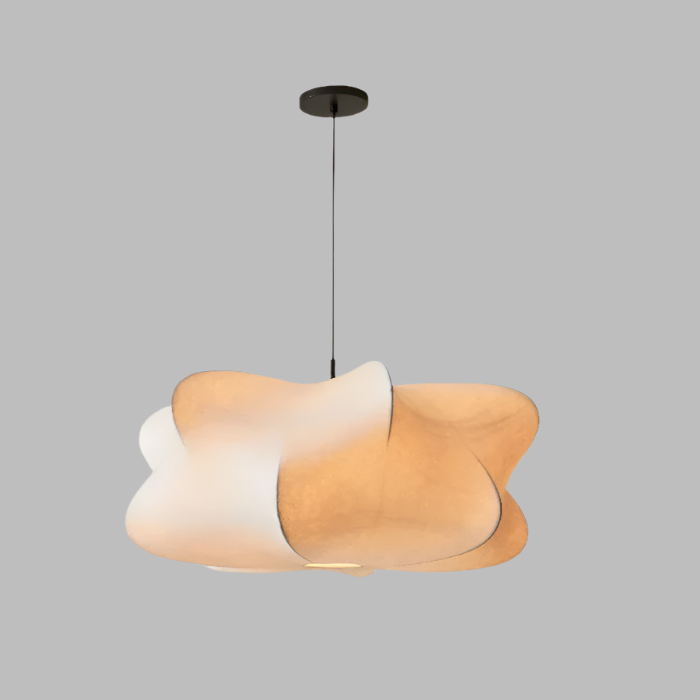 Modern Cloud Pendant Light – Organic Fabric Ceiling Lamp