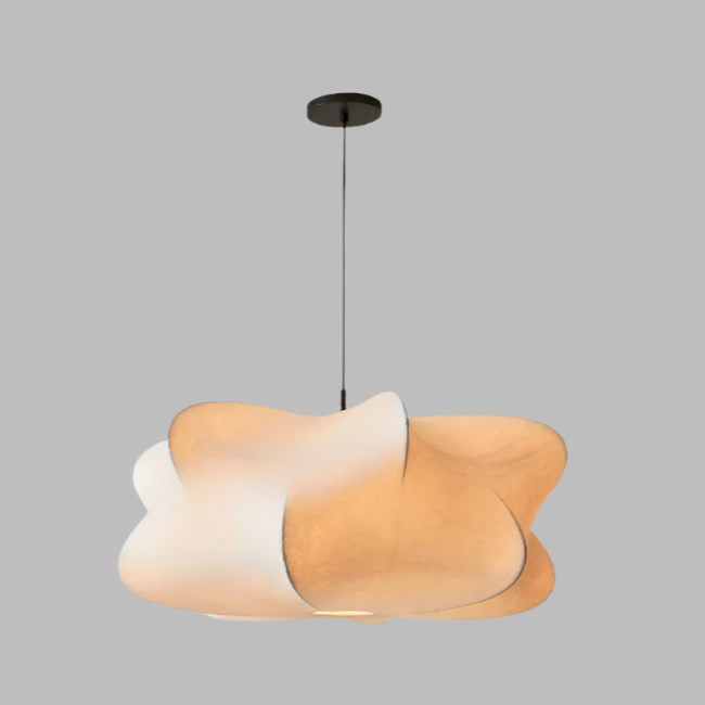 Modern Cloud Pendant Light – Organic Fabric Ceiling Lamp