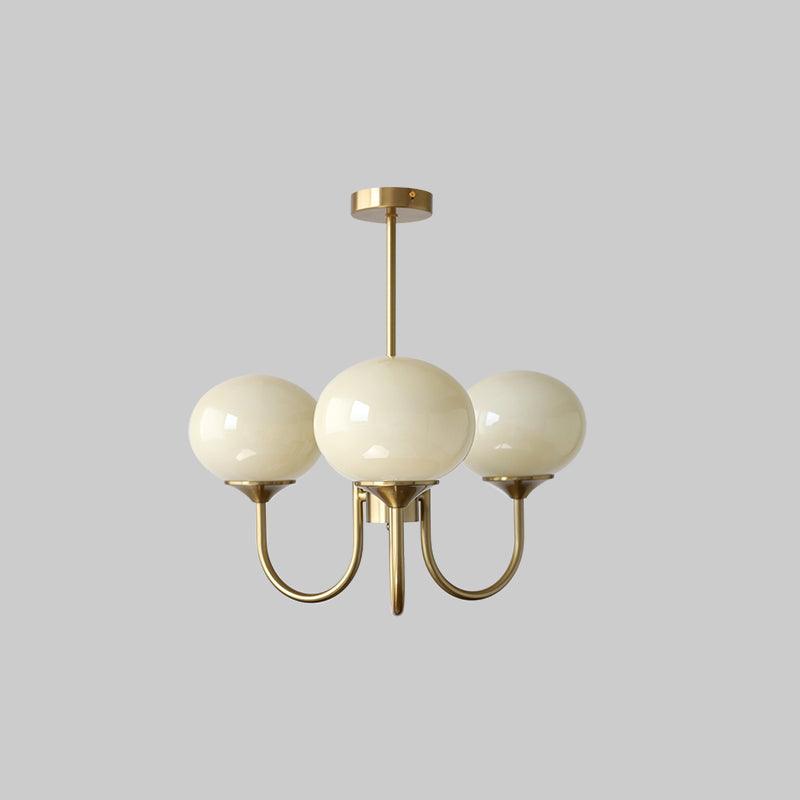 Modern Globe Chandelier – Glass Ceiling Light with Metal Frame