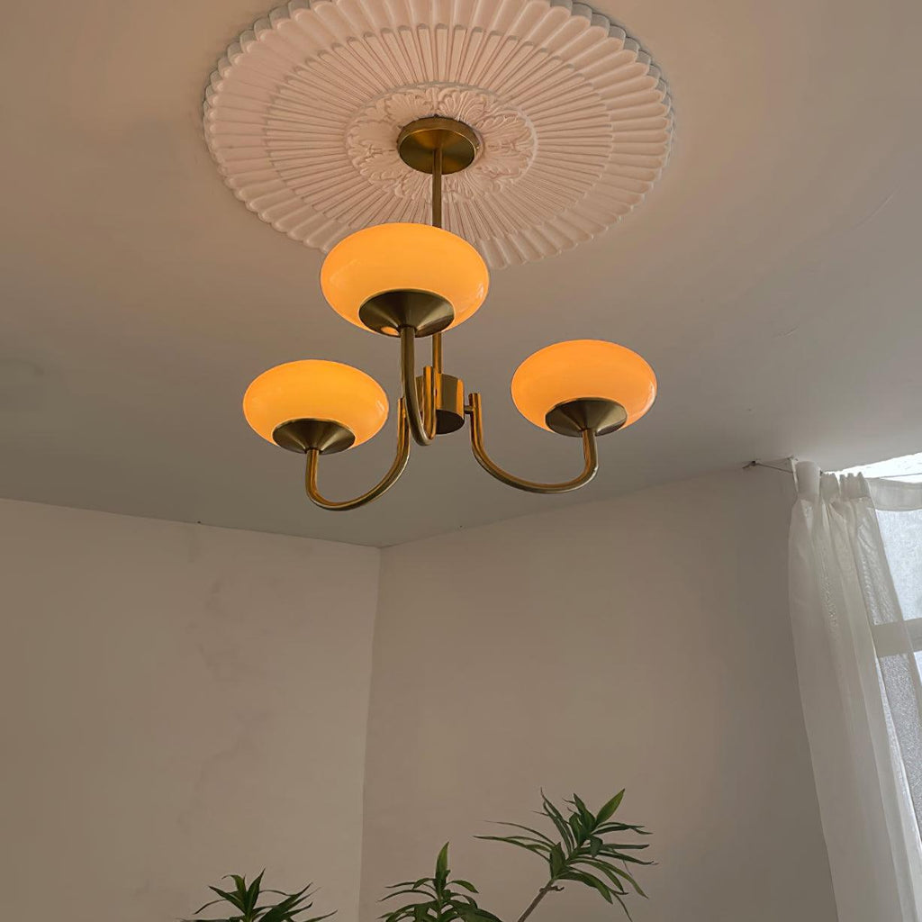 Modern Globe Chandelier – Glass Ceiling Light with Metal Frame