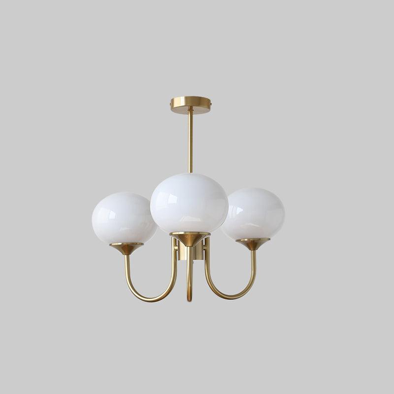 Modern Globe Chandelier – Glass Ceiling Light with Metal Frame