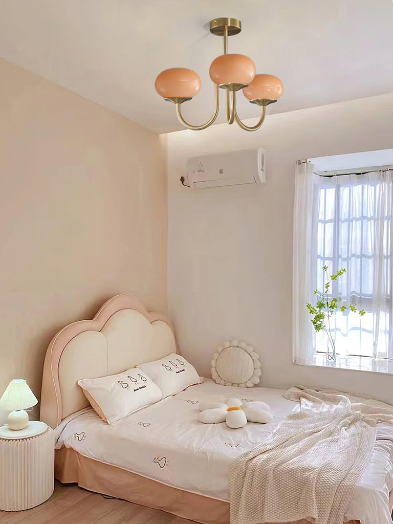 Modern Globe Chandelier – Glass Ceiling Light with Metal Frame