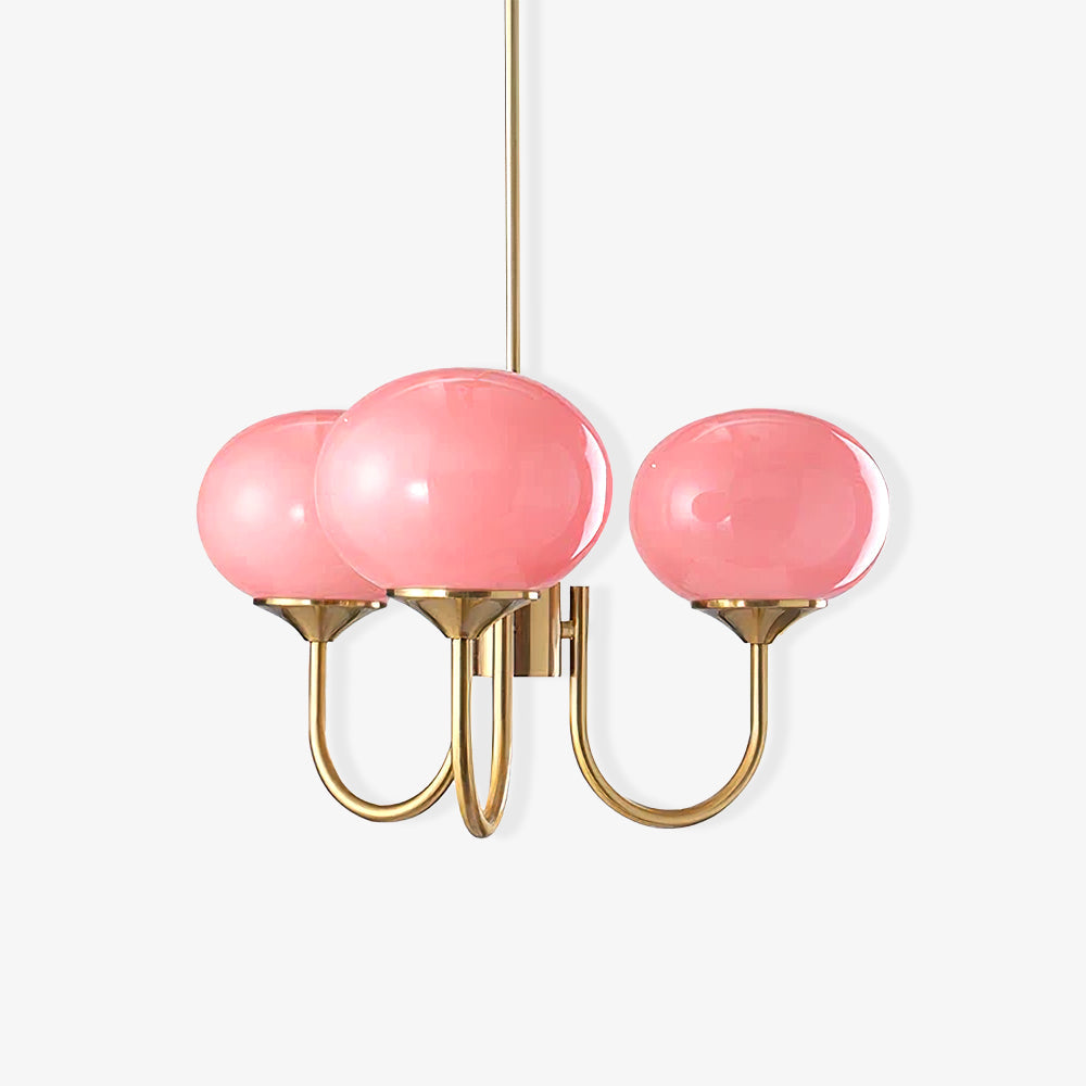 Modern Globe Chandelier – Glass Ceiling Light with Metal Frame
