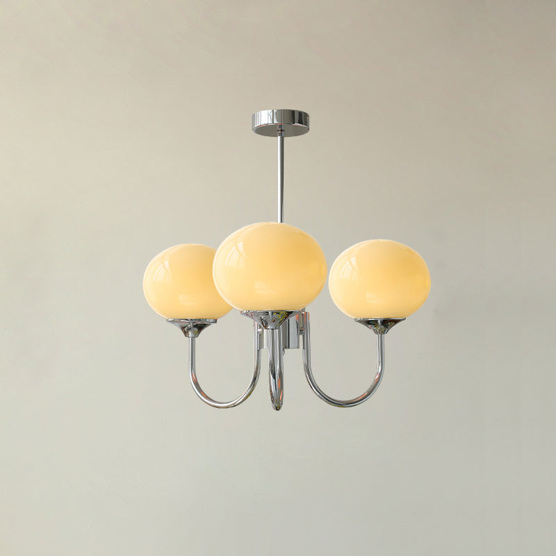 Modern Globe Chandelier – Glass Ceiling Light with Metal Frame