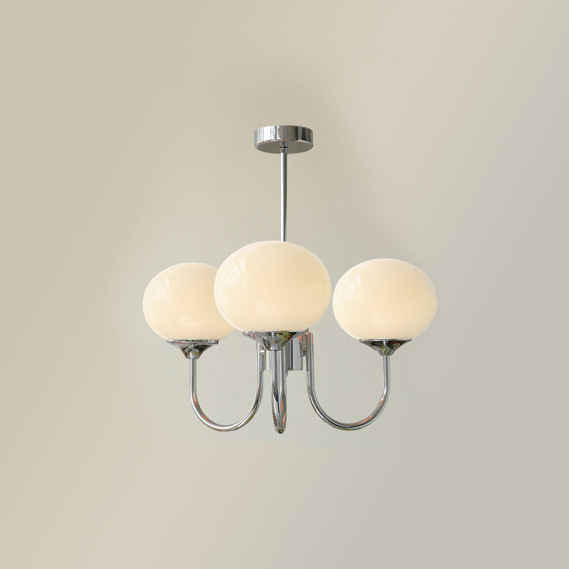 Modern Globe Chandelier – Glass Ceiling Light with Metal Frame