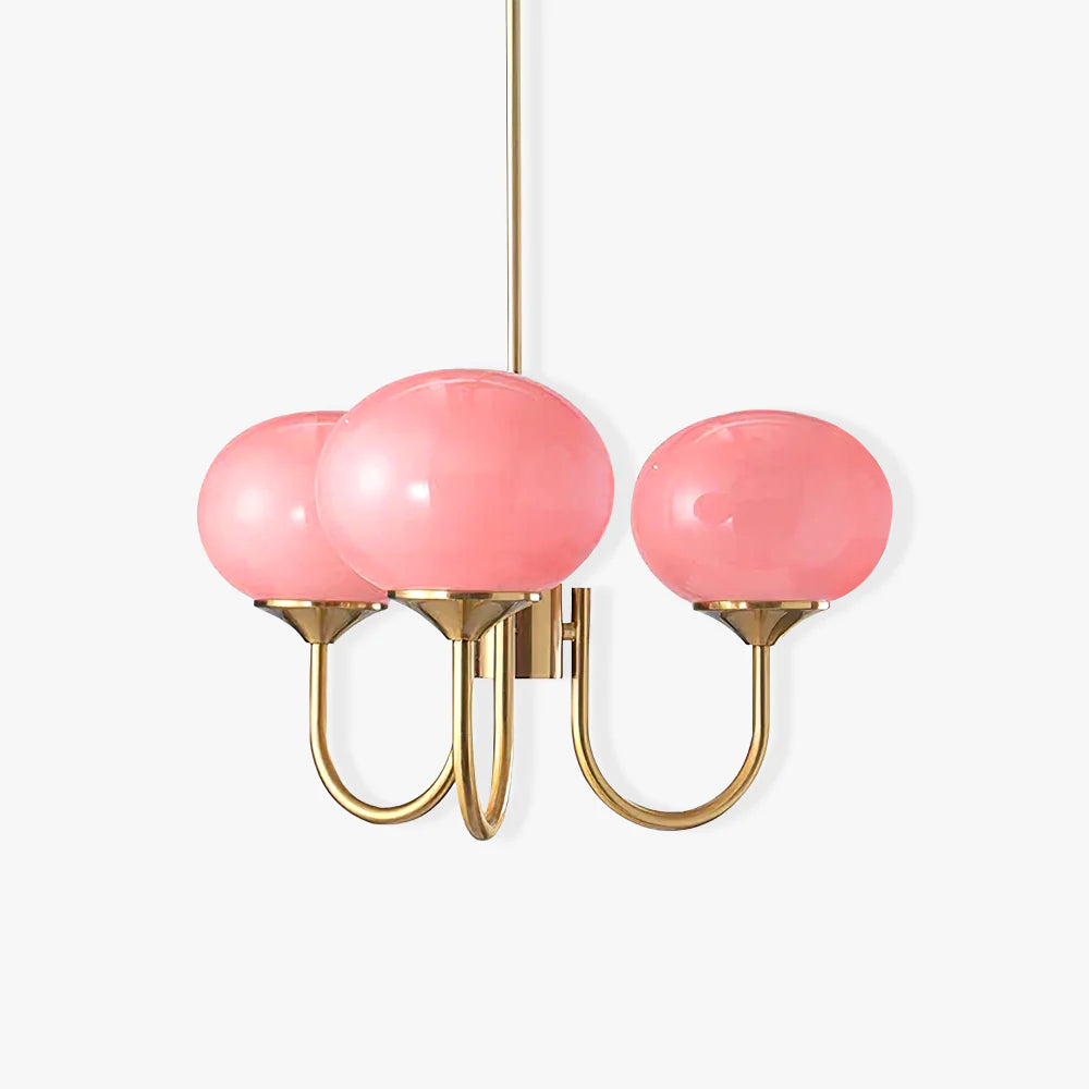 Modern Globe Chandelier – Glass Ceiling Light with Metal Frame
