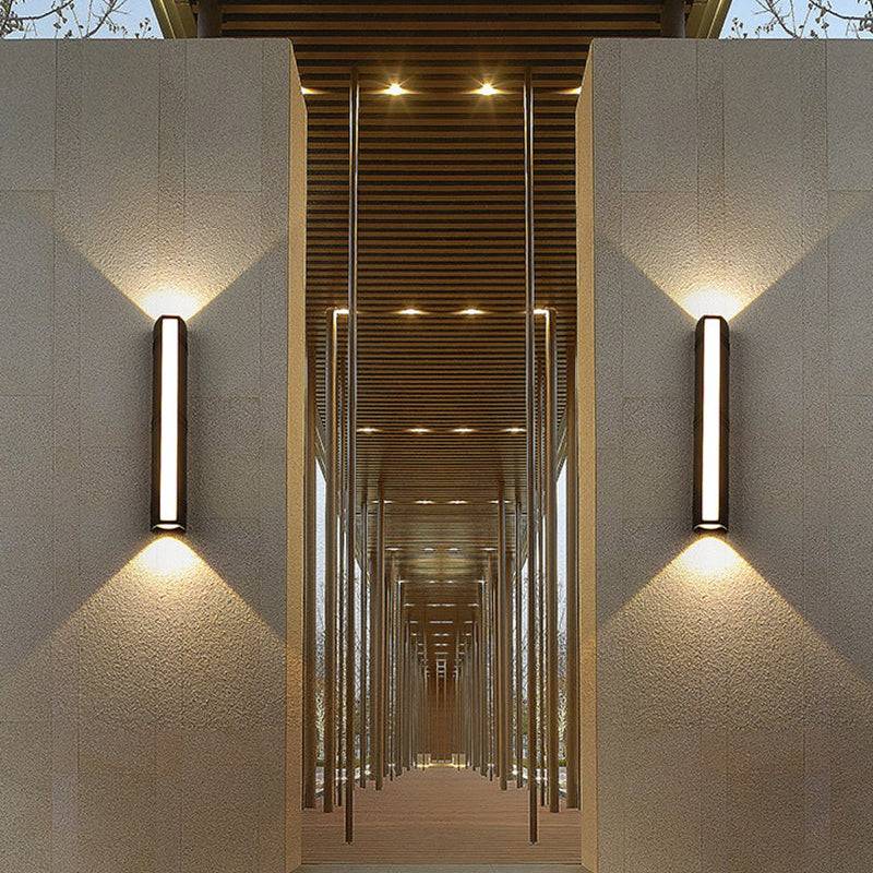 Modern Outdoor Wall Light – LED Up Down Waterproof Sconce