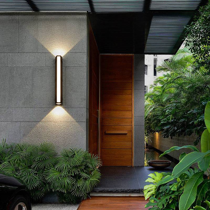 Modern Outdoor Wall Light – LED Up Down Waterproof Sconce