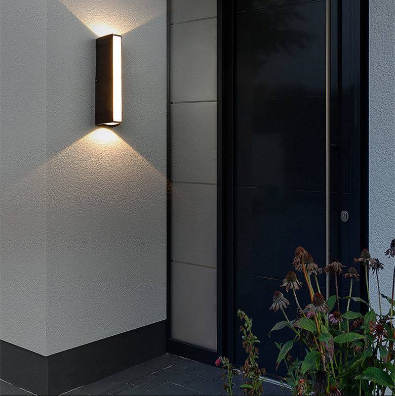 Modern Outdoor Wall Light – LED Up Down Waterproof Sconce