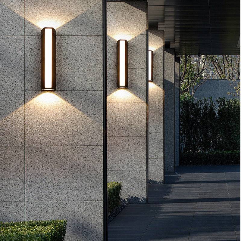 Modern Outdoor Wall Light – LED Up Down Waterproof Sconce