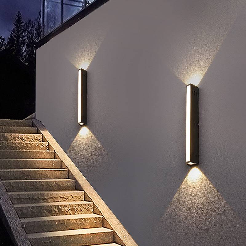 Modern Outdoor Wall Light – LED Up Down Waterproof Sconce