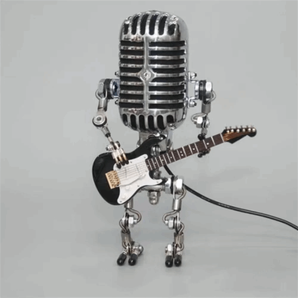 Music-Themed Robot Lamp – Modern Retro Table Light