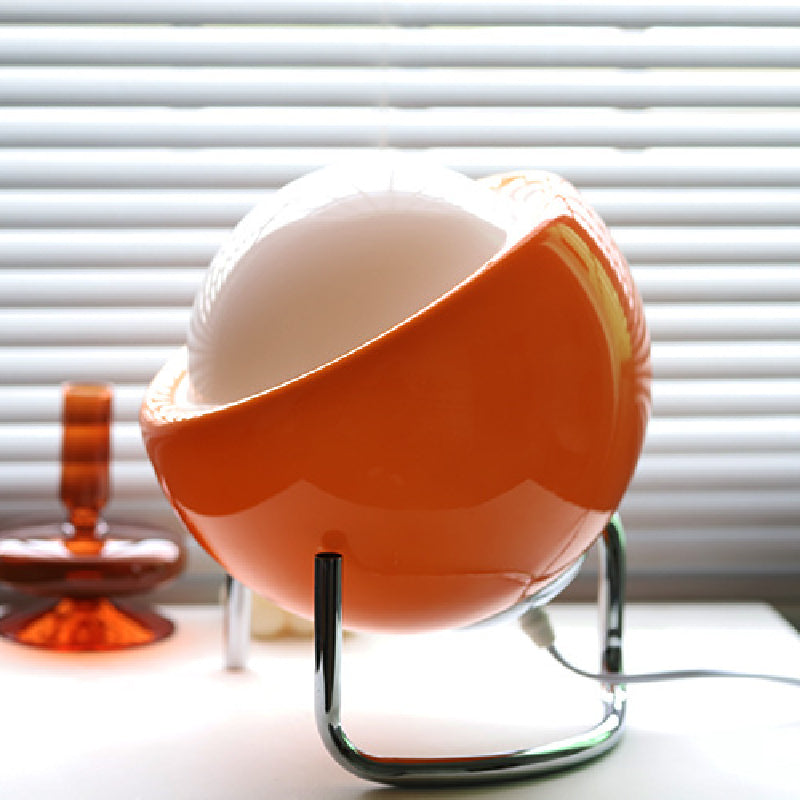 Retro Glass Orb Lamp – Minimalist LED Desk & Bedside Light