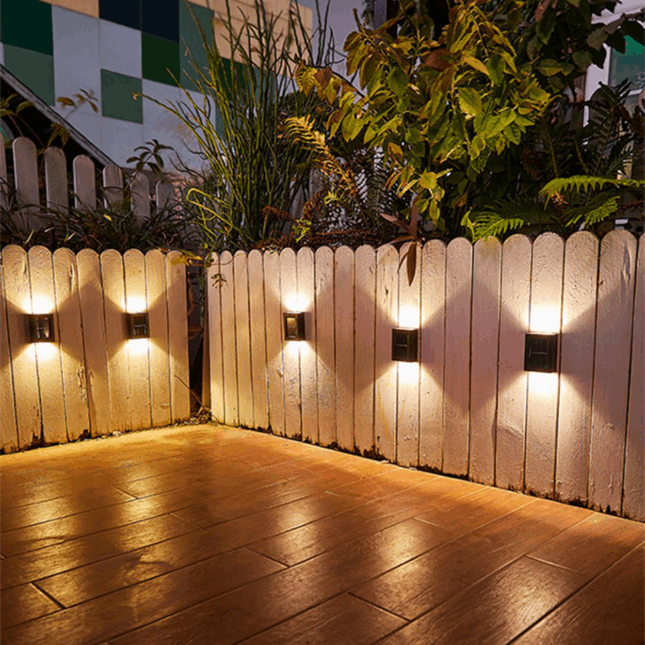 Solar Powered Garden Wall Lights – Outdoor LED Waterproof Lights