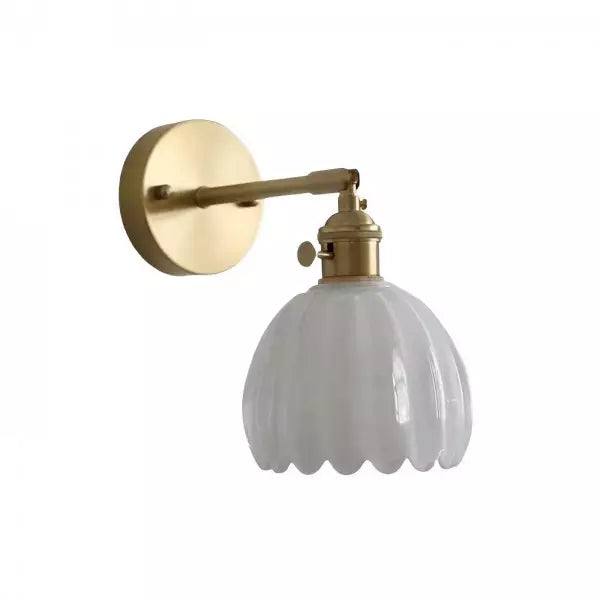 Tulip Glass Wall Light – Retro Style Decorative Bedroom Light