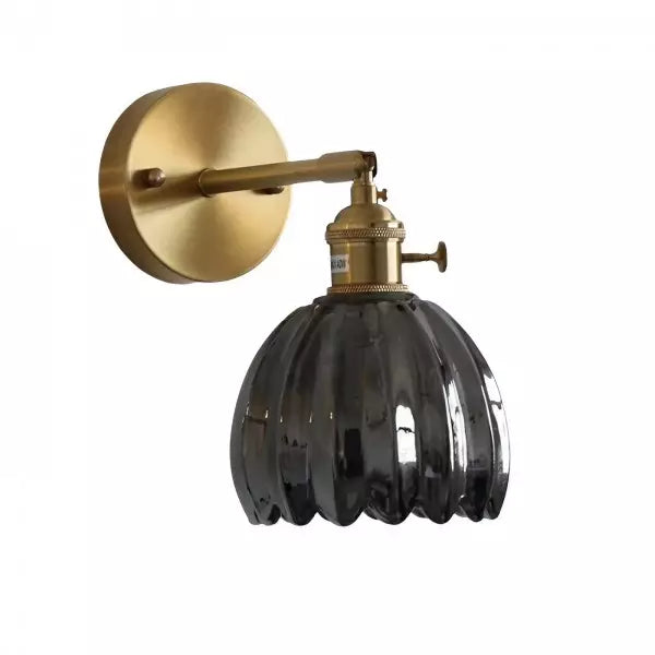 Tulip Glass Wall Light – Retro Style Decorative Bedroom Light