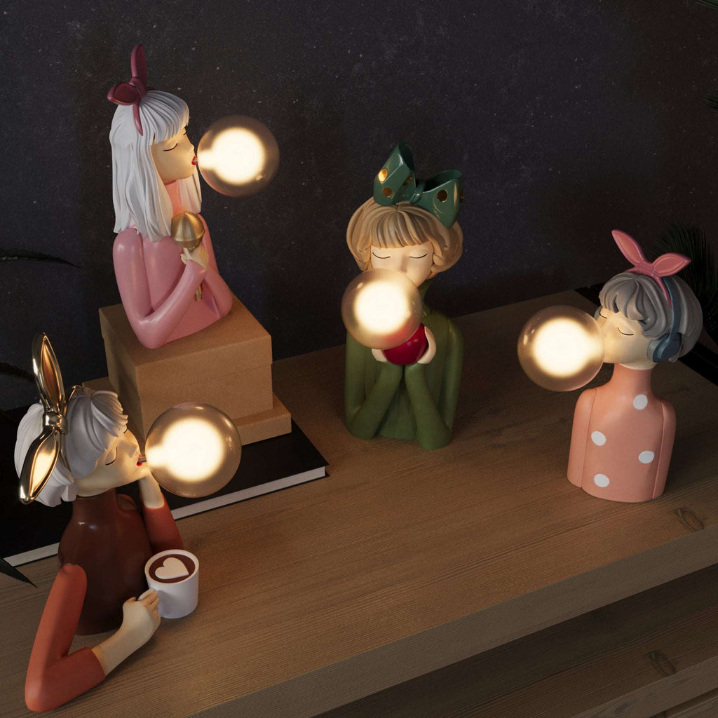 Whimsical Girl LED Lamp – Modern Art Home Decor