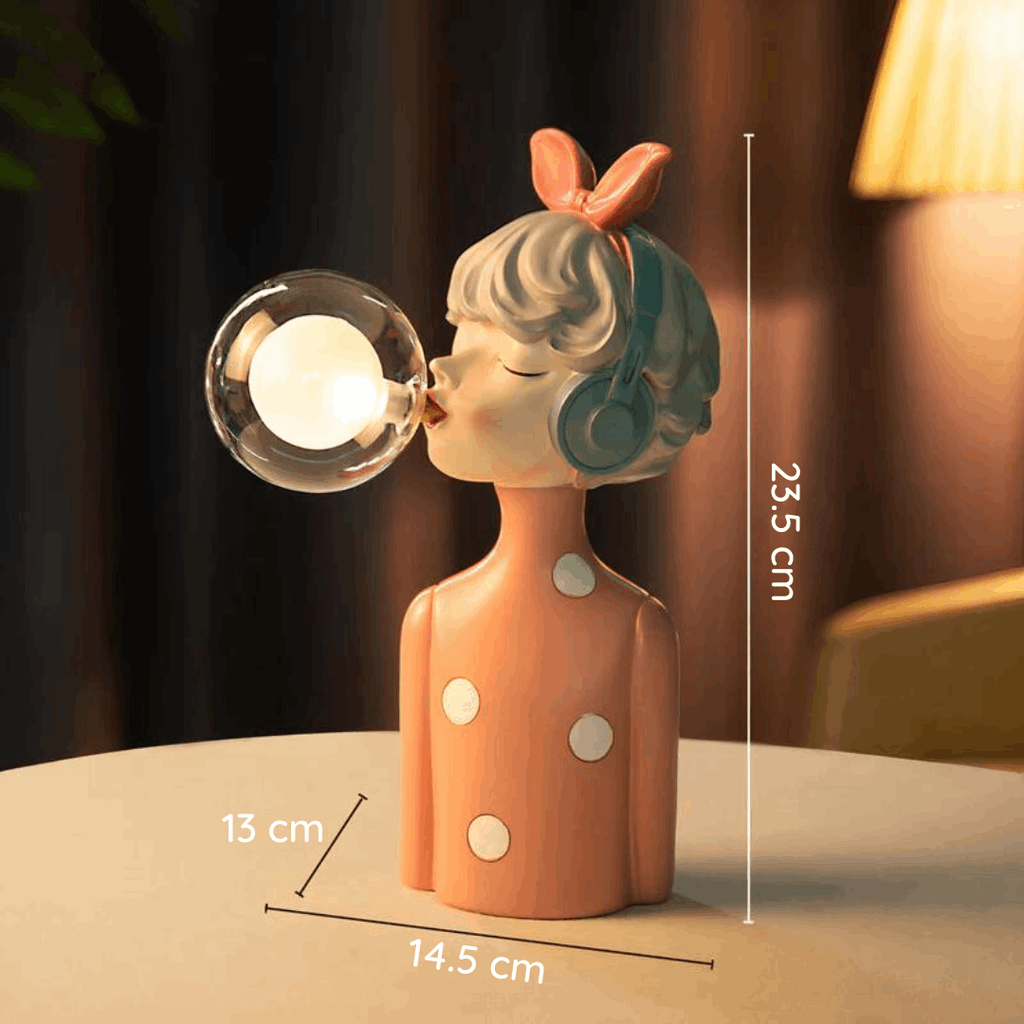 Whimsical Girl LED Lamp – Modern Art Home Decor