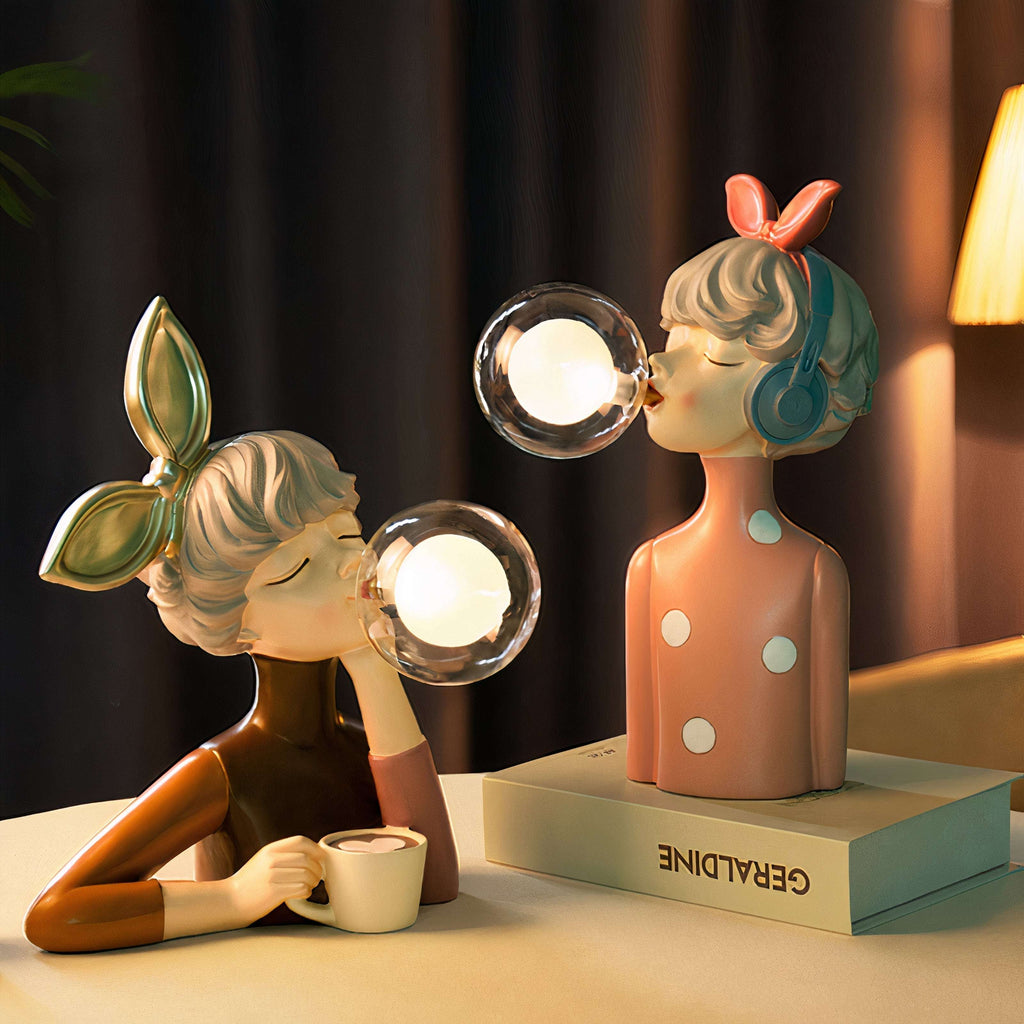 Whimsical Girl LED Lamp – Modern Art Home Decor